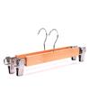 Perchero de madera maciza para pantalones tienda de ropa colgador clip de madera sin costuras para pantalones perchero para pantalones de adultos y niños al por mayor una entrega