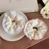 French Sweet ~ Lace Large Intestine Hair Ring Niche Design Double Lace Hair Rope Acessórios para cabelo para meninas