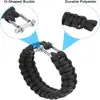 Fivela de Aço Ajustável em Forma de U Pulseira de Paracord Pulseira de Sobrevivência de Paracord de Sete Fios Multifuncional Conector de Ajuste de Metal