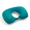 Almohada de Viaje Portátil, Almohada para Cuello, Almohada en Forma de U, Almohada Inflable de Presión, Almohada en Forma de U Estilo Camping para Descanso al Aire Libre, Almohada para Avión