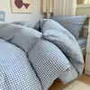 Conjunto de Três Peças 100% Algodão para Dormitório de Estudantes Universitários Beliches Roupa de Cama 0,9m Lençol de Cama Capa de Edredom Lençol com Elástico