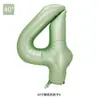 Balões de Número Grandes 40 polegadas Verde Oliva Modelo Novo Transfronteiriço Embalados Individualmente Decoração de Foto Verde Matcha Números de Aniversário