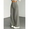 Novedades transfronterizas de otoño e invierno europeas y americanas, pantalones casuales de pierna ancha de cintura alta, pantalones cargo versátiles, en stock de fábrica