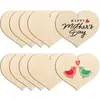 Colgantes de manualidades de madera, decoraciones de Pascua, piezas en blanco blancas para pintar y grafitis infantiles, pequeños colgantes de madera