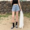 Shorts jeans rasgados femininos, verão 2021, novos, cintura alta, perna larga, soltos, slim fit, calças em formato de A, super quentes, calças da moda