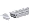 Kit de Carcasa Personalizada para Tira de Luz LED Dura Embebida, Pantalla de Lámpara Lente de Montaje Superficial, Luz Lineal de Ranura de Aluminio, Canal de Luz Lineal en Forma de U Oculto