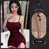 Lemon Story Falda Sexy con Tirantes para Cadera Ropa Interior Sexy para Mujer Tentación Sin Remoción Vestido Corto Ajustado 9230