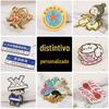 Distintivo de Metal Liga de Zinco Fundição sob Pressão Galvanoplastia Tinta Coloração Esmaltada Borboleta 3D Em relevo Distintivo Pin