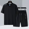 Traje Deportivo de Manga Corta de Seda Helada de Secado Rápido para Hombre Ropa Casual para Pareja al por Mayor que Absorbe la Humedad y el Sudor