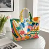 Plataforma independente Temu transfronteiriça nova bolsa de mão à prova d'água PVC+lona para o dia a dia portátil bolsa de ombro bolsa tote