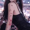 Pegatinas de Tatuaje de Halloween Cicatrices de Vampiro Simuladas Puntos Falsos Realistas Heridas Falsas Maquillaje Cos Pegatinas Faciales