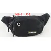 568 Bolsa de Cintura em Lona para Homens e Mulheres, Bolsa Casual Esportiva Tendência, Bolsa de Cintura Musical, Bolsa de Peito, Bolsa de Armazenamento Transversal de Ombro, Personalizada