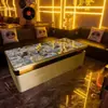 Juego de Sofá y Mesa de Café para KTV con un Toque de Lujo Ligero y de Alta Gama para Bares, Salas de Cine en Casa, Discotecas, Salas de Fiestas y Salas Privadas
