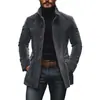 Traje de cárdigan de color liso con botones de bolsillo para hombre transfronterizo europeo y americano, abrigo chaqueta de traje para hombre de primavera y otoño con solapa