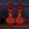 Celebración de Boda Nudo Eterno Concéntrico Palabra Feliz Lámpara de Velas Digitales Dormitorio Mesita de Noche Lámpara Eterna LED Lámpara de Corazón de Melocotón Venta al por Mayor