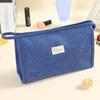 2024 Nueva Bolsa de Cosméticos para Mujer Portátil Casual Versión Coreana Bolsa de Almacenamiento de Lona para Viaje Color Sólido de Mano con Logo Imprimible