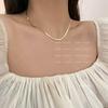 Moda fina mano una cadena simple de hueso de serpiente de acero de titanio no se desvanece temperamento versátil cadena para clavícula cadena para cuello moda europea y americana