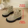 Botas Martin de Encaje Redondas con Pedrería para Mujer, Otoño 2026, Plataforma de Suela Gruesa, Completamente Cubiertas de Pedrería, Moda Europea y Americana, En Stock