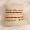 Pulsera de Hilo Rojo de la Suerte, Cuenta de la Fortuna para Año Nuevo Chino, Pulsera de Colores para Mujer, Versátil, que no se decolora, Pulsera de Cuentas Ajustable con Cremallera