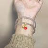 Hanfu antiguo de verano con adornos de mano paso a paso, una pulsera con cascabeles, cuentas de jade rojo, regalo para novias al por mayor