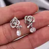 Procesamiento de Pendientes de Mujer Transfronterizos, Pendientes Populares de Douyin, Personalizados, de Moda, Sencillos y Modernos Pendientes para Mujer