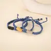 Pulsera Rectangular Tejida de Acero Inoxidable Grabable para Pareja Pulsera de Acero de Titanio Personalizada de Moda Hecha a Mano