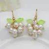 Ganchos para Oreja con Forma de Racimo de Uva Accesorios para Pendientes Hechos a Mano DIY Ganchos para Pendientes Colgantes Modernos Juguetones Versátiles