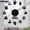 Reloj de pared creativo 3D acrílico transfronterizo de Navidad DIY reloj reloj pegatinas de pared productos de éxito de Amazon