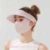 Mascarilla de Protección Solar de Verano para Cara Completa Seda de Hielo Transpirable Anti-UV Face Kini Chal para Ciclismo al Aire Libre Sombrilla Sombrero de Copa Vacío