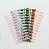 Tiras de Gatinho com Glitter Unhas Prontas Venda Direta da Fábrica Tiras de Unha Usáveis Personalizadas Múltiplos Tipos Múltiplos Estilos Adesivos de Unha