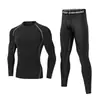 Traje de Pantalones de Compresión para Hombre Primavera y Verano Ropa de Fitness para Hombre Secado Rápido Correr Baloncesto Mallas Pantalones de Fitness Ropa Deportiva Moldeador Corporal