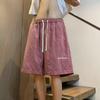 Shorts Holgados de Verano Finos para Hombre, Estilo Americano Casual, Estampados, Estilo Hong Kong, Oversize