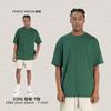 Isla Cai Xiang Ropa para Hombre Estilo Americano Marca de Moda Peso Pesado 230g Color Sólido Manga Corta Hombro Caído Holgada Antibacteriana Algodón Puro Camiseta