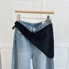 Cachecol Triângulo de Tricô Vazado Cós Vestido com Toque de Luxo Azul Cortina de Quadril Decoração Saia em Camadas Cortina Acessório para Cós