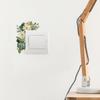 Novo fun-kg26 verde planta flor folha interruptor adesivos quarto sala de estar decoração adesivos de parede