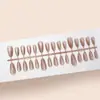 Ojo de Gato Producto Nuevo Color Café con Leche Blanqueador Estilo Suave Puntas de Uña Almendra 30 Piezas Tamaños Variados Puntas para Uñas Artísticas Venta al por Mayor
