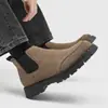 Botas Martin para Hombre Suela Gruesa Aumentadoras Estilo Británico Mate Ropa de Trabajo Botas de Ruibarbo para Hombre Caña Alta Piel Genuina Botas Cortas