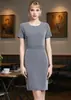 Vestido de Trabajo Profesional en Stock, Manga Corta de Verano, Elegante y con Estilo para Mujer, Adecuado para Maestras de Jardín de Infancia, Esteticistas y Personal de Joyería