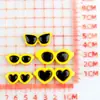 Accesorios Redondos de Resina para Manualidades para Tocados, Gafas, Fundas de Teléfono, Piezas de Resina en Forma de Corazón, Pegamento de Crema y Materiales para Zapatos Crocs