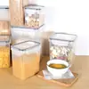 Juego de Contenedores Herméticos para Alimentos - Plástico Transparente Libre de BPA, Recipientes para Organización de Cocina y Despensa con Tapas Duraderas para Cereales, Alimentos Secos, Harina y Azúcar - Juego con Etiquetas, Marcador y Cuchara