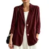 Blazer de pana cruzado europeo y americano para comercio exterior de Amazon, nuevo para otoño e invierno, casual, versátil, vintage