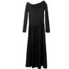 Vestido negro pequeño de hombros descubiertos puro deseo 2024 estilo Hepburn cintura ajustada vestido de moda ajustado tubo vestido nuevo