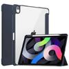 Funda protectora trasera transparente de acrílico para iPad Air4 de 10,9 pulgadas con triple ranura para bolígrafo (2020) y tapa plana abatible.