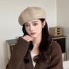 Boina Nueva de Moda Versátil para Mujer, Otoño e Invierno, Hace que la Cara Parezca Más Pequeña, Sombrero de Artista Retro Británico, Boina