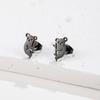 Comercio exterior transfronterizo aretes de acero inoxidable de animales lindos moda ins gato conejo alpaca cerdo aretes al por mayor