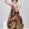 Vestido de Algodón y Seda, Camisón de Tirantes, Fresco para Primavera y Verano, Corte Recto, Moderno, Versátil, Ropa de Dormir, Ropa para el Hogar, Vestido Largo
