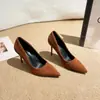 Otoño 2026 Tallas Grandes Sexy Punta Fina Tacones Rojos Altos Zapatos Individuales de Deslizamiento Poco Profundos Tacón de Aguja Zapatos de Fiesta para Mujer Venta al por Mayor