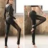 Calça de Yoga Feminina Sexy Cintura Alta Estampada Pé Alto Elástica Alta Justa Secagem Rápida Quadril Malha Preta Traje Esportivo Fitness Verão e Outono