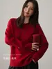 Navidad juntos [100% lana de Australia] suéter jersey tejido suéter de lana pura base invierno nuevo mujer