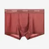 Ropa interior antibacteriana de seda helada Lingge para hombre Nivel 10 Boxer fresco para verano Color liso simple Transpirable Pantalones cortos de cuatro esquinas